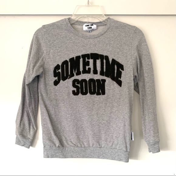 Sometime Soon Boy’s College Crewneck Sweatshirt - Picture 2 of 7